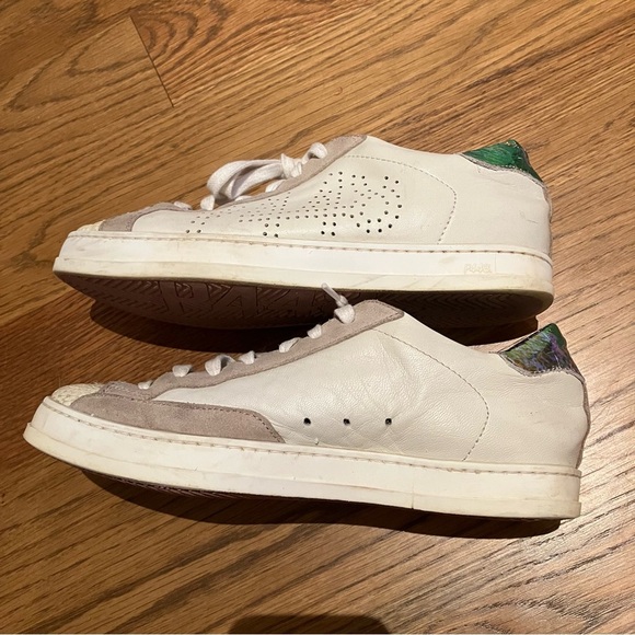 P448 White Leather John Sneaker Snakeskin 
& Holographic Details (36) - Picture 8 of 12